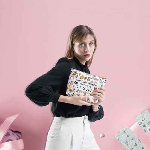 FOTAP Texas Trip Makeup Bag - Lone Star State Travel Bag & Housewarming Gift