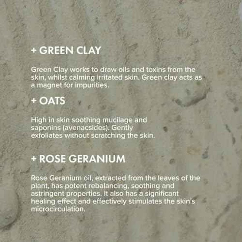 The Organic Pharmacy Flower Petal Deep Cleanser + Mask, 40ml, Natural Mineral Face Cleanser, With Oats & Green Clay, All Skin Types