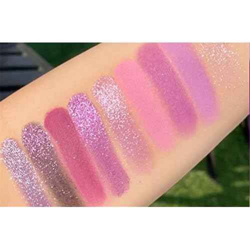 MAEPEOR Jam Purple Eyeshadow Palette 9 Colors Stunning Matte Glitter Eyeshadow Palette Longlasting Waterproof Shimmer Eye Shadow for Girls and Women (Set 3, Jam Purple)