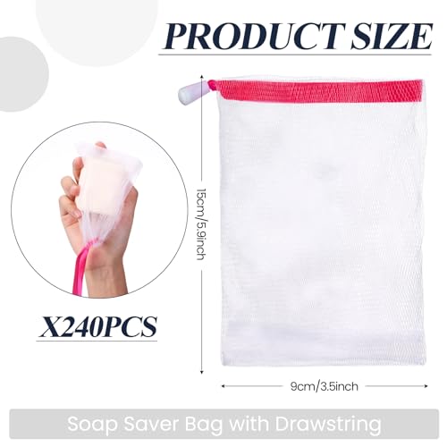 Hushee Soap Bag Bubble Mesh Bags Exfoliating Soap Pouch with Drawstring for Foaming Drying Easy Bubble Store