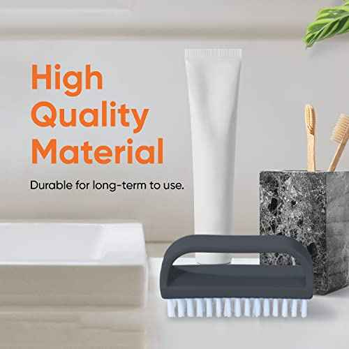 Superio Stiff Nail Brush with Handle 3 Pack Fingernail Scrub Cleaning Brushes for Toes and Nails, All-Purpose Cleaning Brush for Home, Kitchen, Work