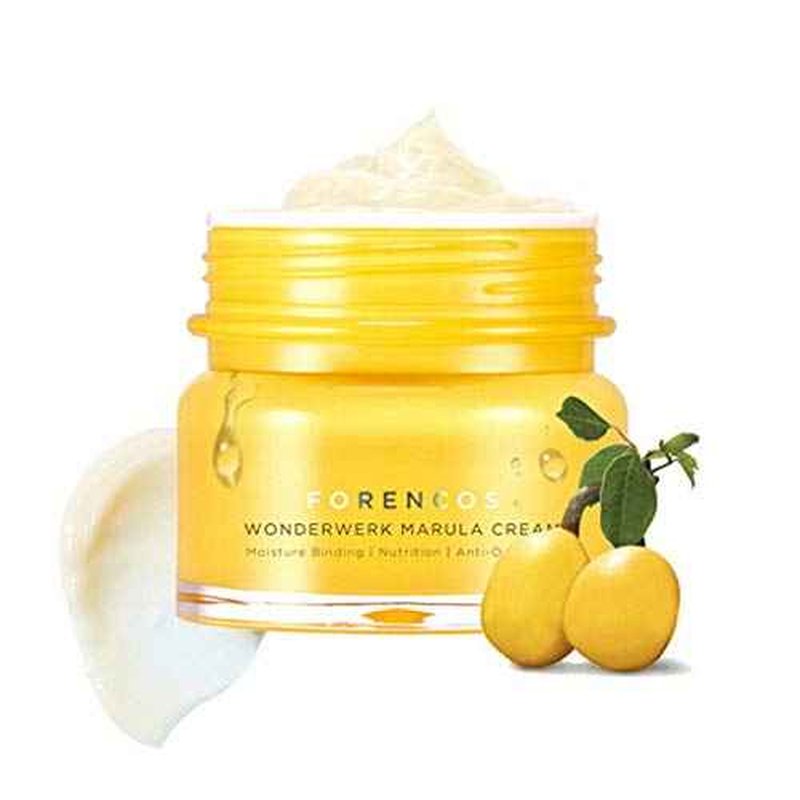 [FORENCOS] Wonderwerk Marula Cream 1.69 fl. oz. (50ml) - Containing Marula Oil & Hoeny & Proplis Extracts & Hyaluronic Acid, Deep Moisturizing and Nourishing Facial Cream