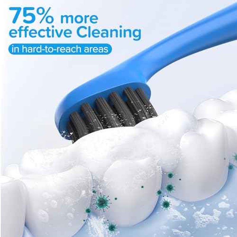Replacement Toothbrush Heads Compatiable with Burst Kids Electric Toothbrush, Soft Charcoal Bristles for Gentle on Gum and Deep Cleaning, Blue, Pack of 5