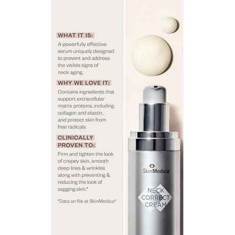 SkinMedica Neck Correct Cream - Your Ultimate Age-Defying Wrinkle Cream for Face & Neck to Visibly Tighten and Lift Sagging Skin, 2 Oz
