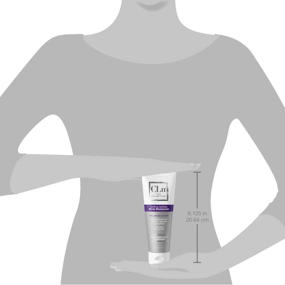 CLn® Body Moisturizer - A skin protectant delivering 2% Colloidal Oatmeal, Paraben-Free, Dye-Free & Fragrance-Free, 8 fl. oz.