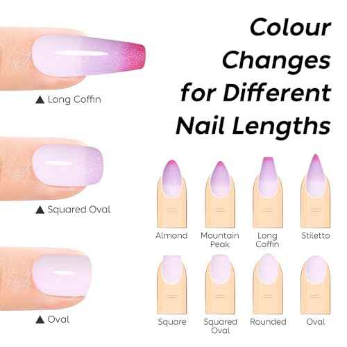 AIMEILI Chameleon Gel Nail Polish Hema Free Color Changing Nail Polish Gel U V Gel Polish Manicure Kit Set Of 6pcs X 10ml - Kit Set 66