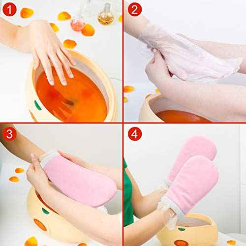 Sumind 300 Pcs Paraffin Wax Bags for Hands and Feet Disposable Paraffin Liners Bath Gloves Parafina Para Pies Y Manos Plastic Bags for Parafina Wax Machine Treatments