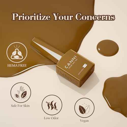 CANNI Brown Nude Gel Nail Polish Set ? 6 Colors 9ML (Beige, Chestnut, Khaki, Skin Tone, Taupe), Soak Off UV LED Nail Gel Kit for Winter Nude DIY Manicure