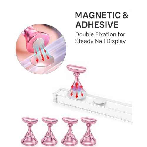 Nail Stand Set for Nail Art Practice & Display - Complete Acrylic Nail Holder Kit with Bonus Tweezers & Double-Sided Tape, False Nail & Press On Nail Practice Stand for Home DIY, Salon Use