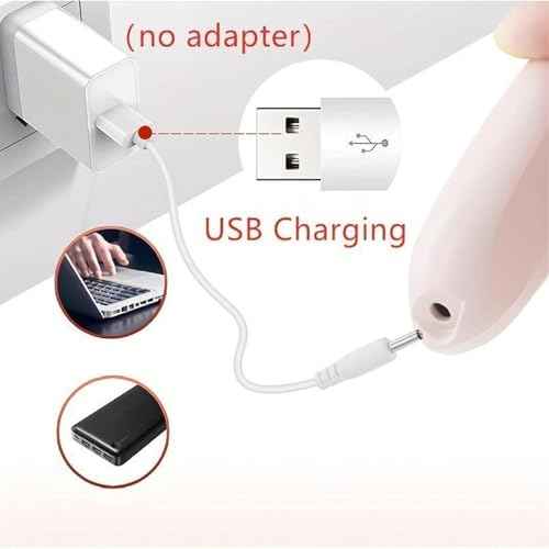 Avoria Foot Shaver, Avoria Electric Foot File, Rechargeable Portable Waterproof Electric Foot Polisher Grinder with 2 Rollers, Calloused Feet Remover Tool, Hard Cracked (Pink)