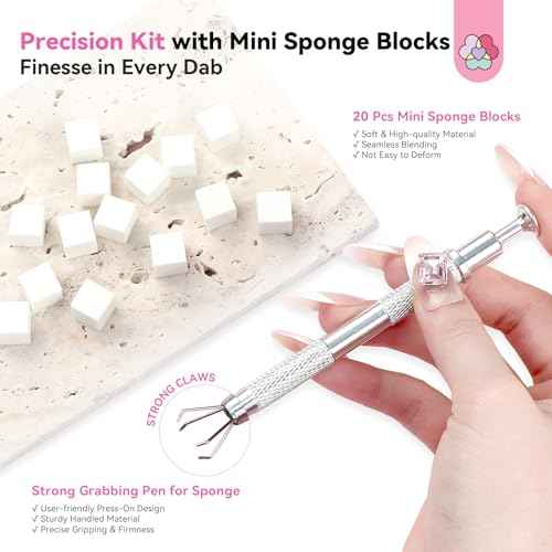 SAVILAND Ombre Gel Nail Polish Kit: 6 Colors Painting Gel with Nail Sponges Gradient Blush Effect Solid Gels Polish French Tip Tools Nail Art Design Cream Gels Nail Polish for Salon & Home DIY