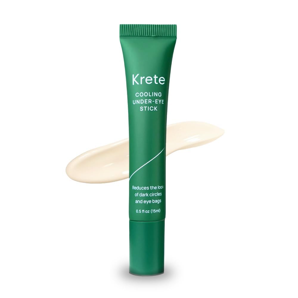 KRETE Cooling Under-Eye Stick | Liposomal Caffeine & Tripeptide-5 Formula for Dark Circles & Puffiness - 15ml