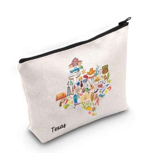 Texas Welcome Cosmetic Bag for Her, Travel or Moving to Texas