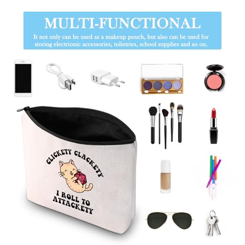 Role Playing Games Gift Cat Dice DandD Storage Accessories Bag Gift for RPG DanND Game Players (Attackety Bag)