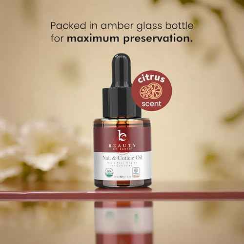 Organic Nail and Cuticle Oil - USA Made Nail Oil for Growth & Strength with Jojoba and Vitamin E, Repair for Damaged Nails & Cuticle Softener made with Natural Ingredients, Nails Care Products