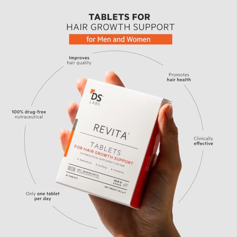DS Labs Revita Shampoo & Revita Tablets Kit, 205mL & 30 Tablets ? Scalp First Cleanse & Daily Supplement for Fuller Looking, Thicker Looking Hair, Sulfate & Silicone Free, for Men & Women