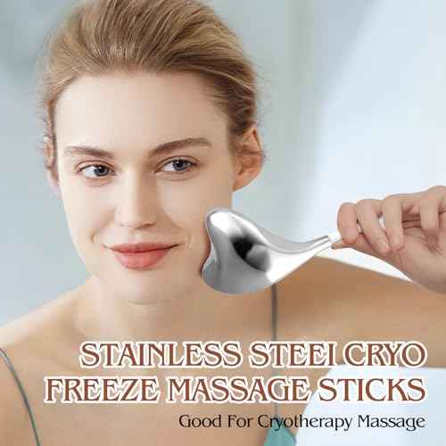 Cryo Sticks for Face - Gua Sha and Massage 2-in-1, Ice Globes-Facial Skin Care Tools for Women, Cold Globes for Facials, Cooling Face Globes