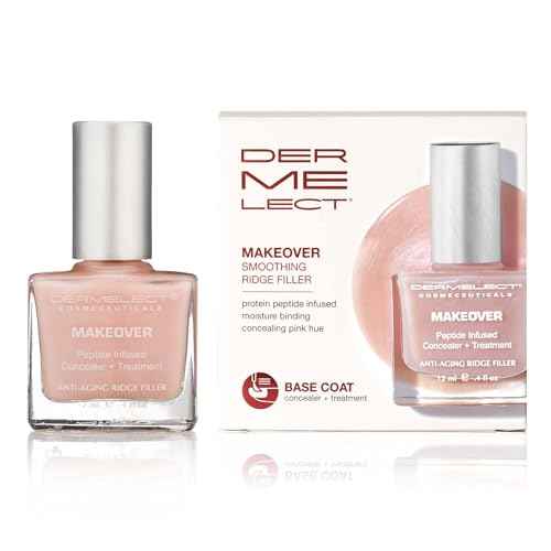 Dermelect Makeover Ridge Filler - Award-Winning Nail Treatment, Strengthens, Moisturizes, Conceals Imperfections, Keratin & Peptide Enriched, For Healthy, Smooth Nails