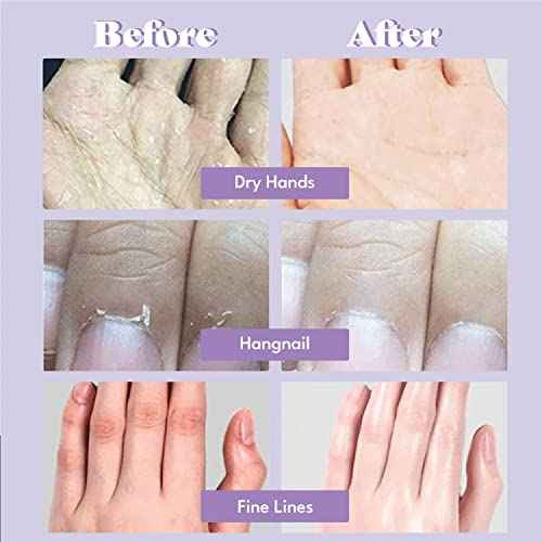 Extra Silky Hand Mask 5 Pairs, Korean Moisturizing Gloves for Dry Hands with White Truffle, Green Caviar & Peptides, Repairing Hand Care Treatment for Aging, Cracked, and Dry Skin, Stocking Stuffer