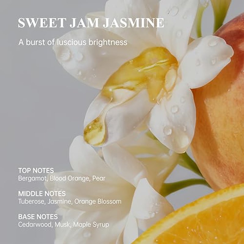 Atom Fresh Antioxidant-Rich Body Wash ? Sweet Jam Jasmine | Gently Cleanse, Nourish & Soften Skin with Oat Amino Acids, Soapberry & Vitamin E | Plant-Based, Sulfate-Free Formula (16.94 fl oz)