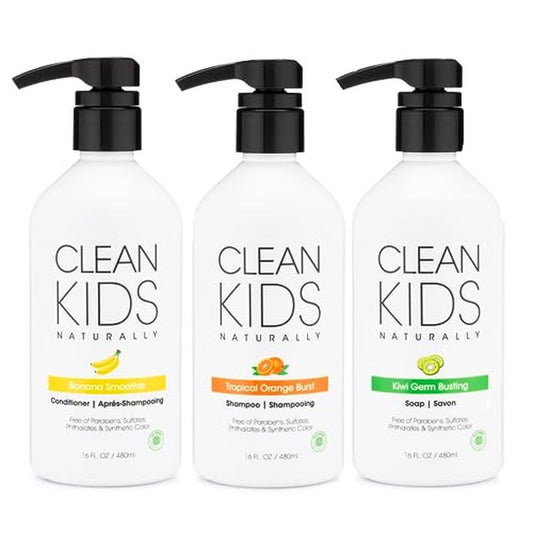 Clean Kids Naturally Bath Sets (Shampoo, Conditioner, & Hand Soap)