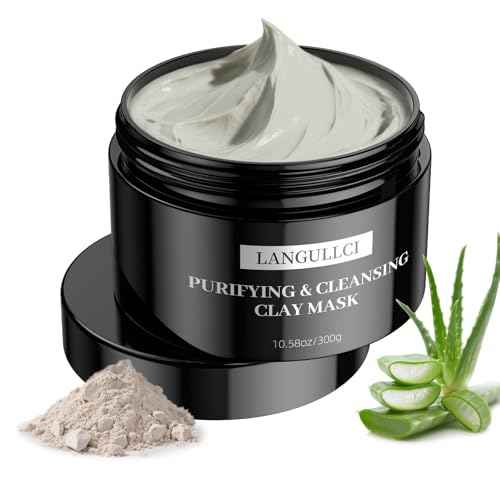 Purifying Kaolin Clay Mask & Mud Face Mask - Blackhead Remover, Oil Control for Sensitive/Oily/Dry Skin | Detoxifying Scrub & Pore Cleaner | Helps Reduce Pores & Acne | 10.5oz