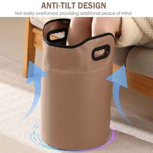 Collapsible Foot Bath Basin with Drainage Hole, Portable Foot Soak Tub with Handles, Travel & Camping Foot Spa Water Bucket