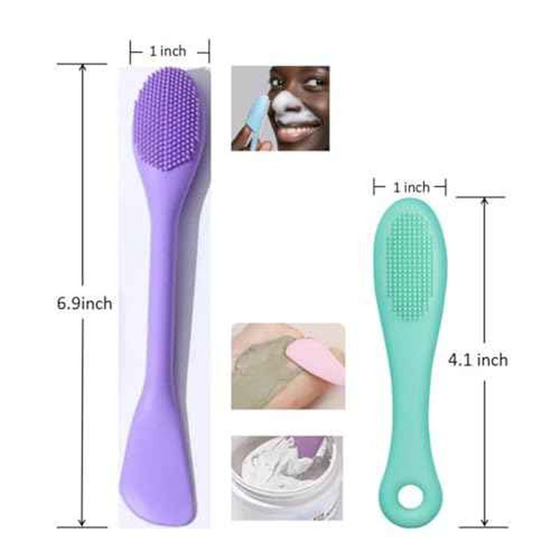 Premium Silicone Facial Cleansing Brush Combo 3pcs,Mask Applicator and Skincare Brush for Pore Cleansing£¬Manual Facial Cleansing for Exfoliating Face/Lip/Makeup Removal Scrubber