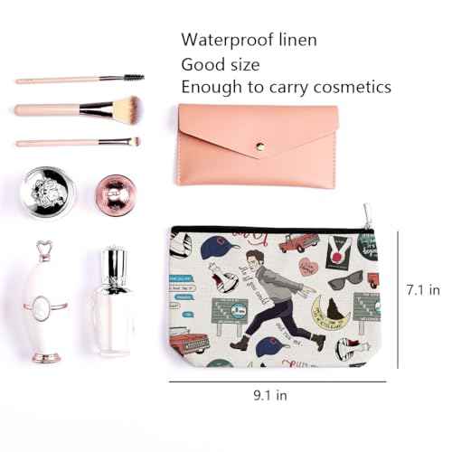 LONGXIN Twilight Merch Makeup Bag Cosmetic Bag Edward Movie inspired Gift Edw Vampire Gift TV Show Inspired Gifts for Girls Vampire Lover Edward Bella Fans Movie Lovers