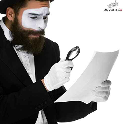 20 Pcs White Cotton Gloves for Eczema, Dry Hands, Moisturizing, Inspection, Coin Handling and Jewelry