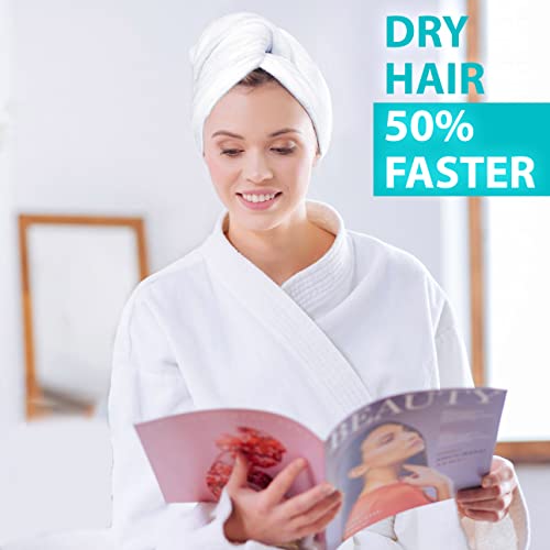 Bondi SPA Microfiber Hair Towel ? Dries Hair 50% Faster ? Anti-Frizz ? Highly Absorbent & Super Soft - XL (42 x 22) - Rectangle