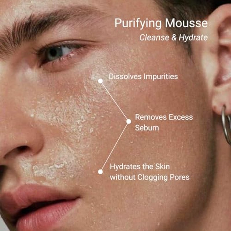 THAROS Men¡¯s Face Wash & Daily Facial Cleanser, Prevents Breakouts, Natural Anti-Aging Face Wash for Men, 6.4 fl.oz, Vegan, For Oily & Acne-Prone Skin