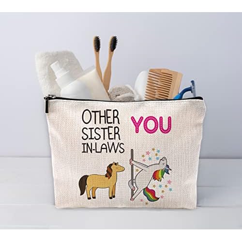 Funny Other Sister-in-Laws and You Makeup Bag,Best Sister-in-Law Gifts Cosmetic Pouch for Girls,Christmas Birthday Wedding Gifts for Sister in Law Stepsister