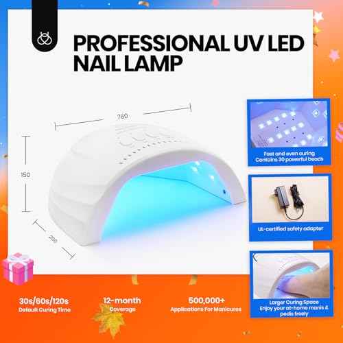 Beetles Gel Nail Polish Kit with U V Light-75PCS Chic Outfits 45 Colors Gel Polish Starter Kit,Soak Off All Season Gel Nail Kit with 5PCS Base Top Coat Nail Art Tools-Perfect Manicure Kit for Women