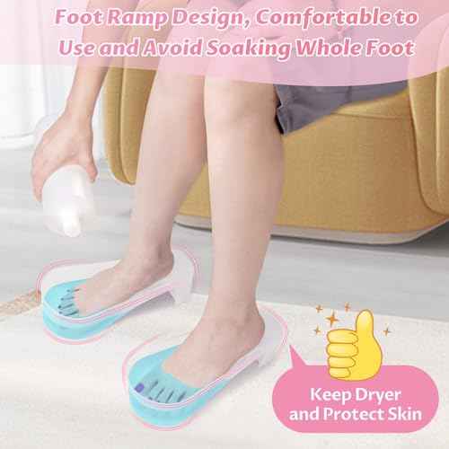 Yokilly Toe Nail Soaking Bowl, 2 PCS Toenails Soak Off Bowl, Shoe Design Foot Bath Soak Tub Bowl, Acetone Proof Pedicure Foot Spa Nail Soaker Bowl for Soak Off Dip Powder Gel Polish Remover (Clear)