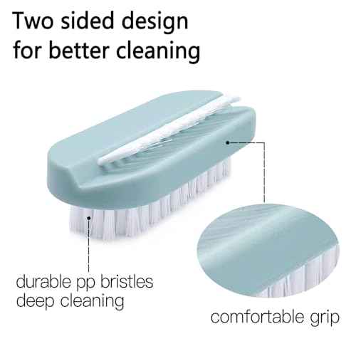 Nail Brush for Cleaning Fingernails Two Sided Hand Fingernail Scrub Brush Soft Stiff Bristles Nail Scrubber Brushes for men women kids,4 PCS