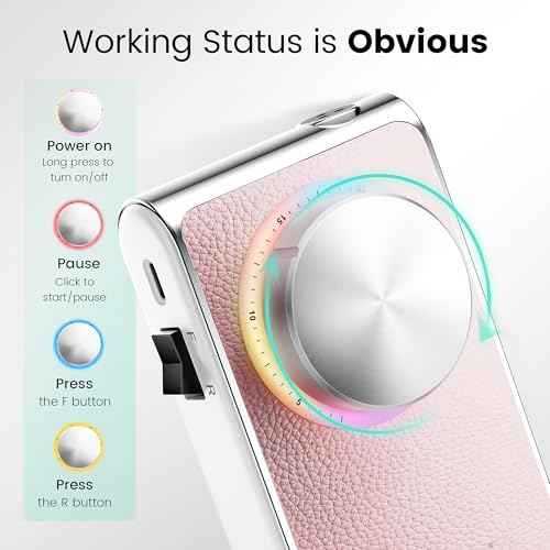 L'UGX Professional Nail Drill 30000RPM, Cordless Rechargeable Electric Nail File for Acrylic Nails Gel Polishing, Efile Nail Kit for Manicure Pedicure, Low Noise Low Vibration, 7Pcs Drill Bits, Pink