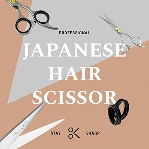 ONTAKI Hair Cutting Scissors - 6.5" Japanese Steel Shears for Precision Beard & Mustache Grooming | Ideal for Barbers & Stylists
