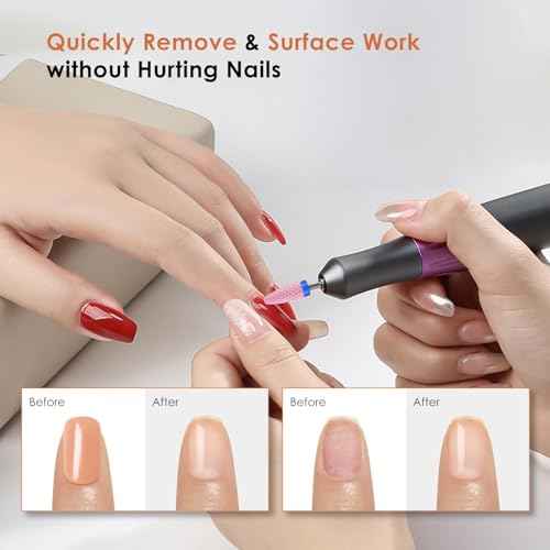 Depvko 10PCS Ceramic Nail Drill Bits, Professional 3/32 inch Electric Manicure Pedicure Drill Bits Nail Tech Set for Acrylic Gel Nails, Efile Cuticle Remover Safety Bit for Nail Drill File, Pink