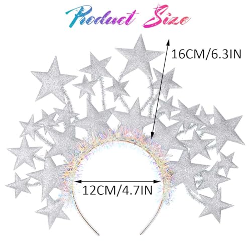 GORTIN Light up Stars Headband LED Headpiece Glowing Halloween Costume Headwear Rave Hair Accessories for Women