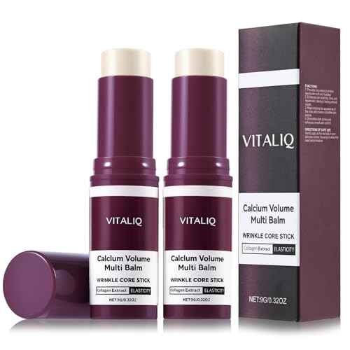 VITALIQ 2PC Anti Wrinkle Calcium Balm, Hydrating Face Moisturizer for Eyes,Neck, Face