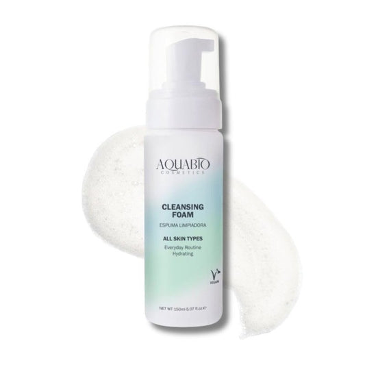 AquaBio Face Cleansing Foam Wash Natural, Clean & Gentle Hydrating Detox for All Skin Types, Vegan & Cruelty-Free with Fruit & Botanical Extracts, Peptide Enriched, Non-Toxic, Paraben-Free, Unisex