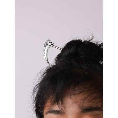 HAQUIL Reaper Scythe Hair Sticks for Bun Hair Long Hair Classic Vintage Flower Hair Sticks Women Gifts
