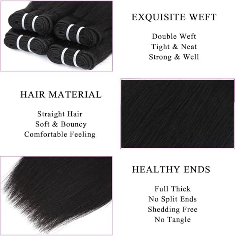 10 inch 12 inch short hair bundles 10A Brazilian Straight Virgin Hair 4 Bundles Straight Hair 100% Unprocessed Straight Human Hair