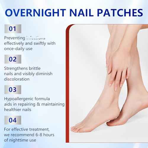 Toenail Treatment Extra Strength - Nighttime Nail Patches,Overnight Toe Nail Treatments for Damaged Nails Foot Nails Repair and Care (21Pcs)