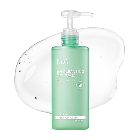 Dr.G pH Cleansing Gel Foam - Everyday Gentle Face Cleanser for All Skin Types - pH-Balanced - Hydrating - Deep Pore Cleansing - Safe for Daily Use on Sensitive Skin - Korean Skincare - 6.76 fl oz