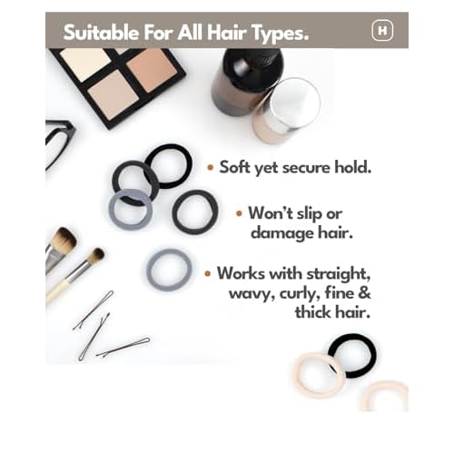 Cyndibands Seamless Hair Ties - Blonde - Gentle Hair Ties No Damage, Standard Size 1.5 Inch, Soft and Stretchy Nylon Fabric Ponytail Holders - 12 Count