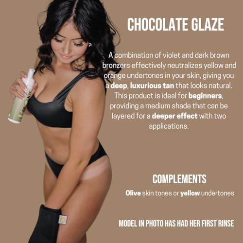 Chocolate Glaze Self-Tanning Mousse ? Rich Medium Bronzed Foam | Streak-Free, Non-Sticky, Unscented | Instant Dark Chocolate Glow for Face & Body, With Natural Colour-Fix Technology