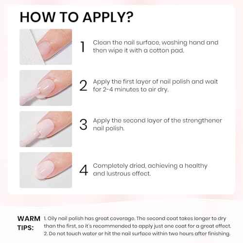 Nail Strengthener and Growth, Nail Repair for Damaged for Hardener Extra Strong, Ridge Filler Natural Nails Polish