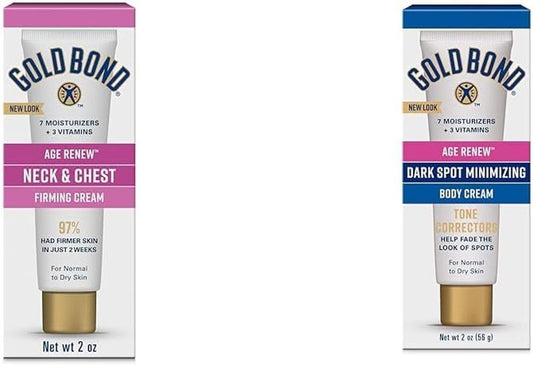 Gold Bond Age Renew Neck & Chest Firming Cream - 2 oz. | Clinically Tested Skin Firming & Dark Spot Minimizer